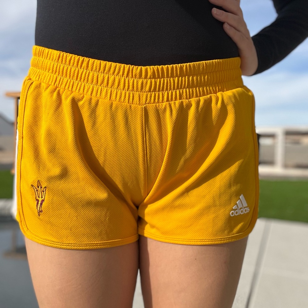 Arizona State Adidas Women's Yellow Athletic Shorts
